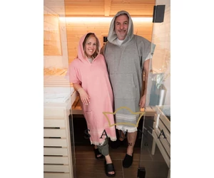 Wellness-Poncho, Unisex Rosa L/XL