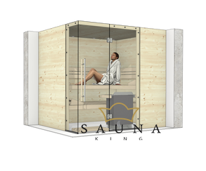 SAUNA KING Finnsauna Rhodos für 3-4 Personen