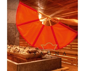 SAUNAGUT Sauna-Fächer KLEIN, ORANGE/ROT
