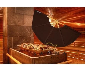 Saunagut Sauna-Fächer PLUS, SCHWARZ