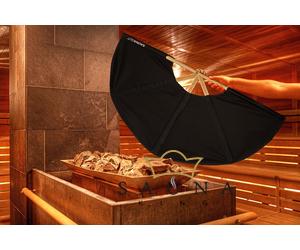 SAUNAGUT Sauna-Fächer KLEIN, SCHWARZ
