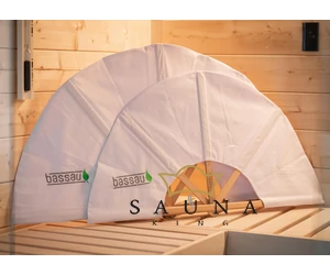 BASSAU Sauna-Fächer KLEIN, WEIß