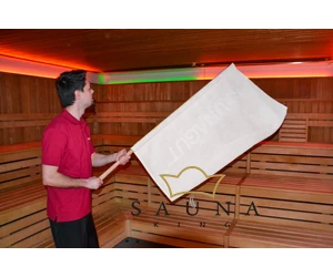 SAUNAGUT Aufgussfahne, beige, KLEIN