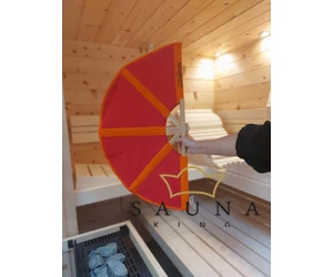 SAUNAGUT Sauna-Fächer KLEIN, ORANGE/ROT