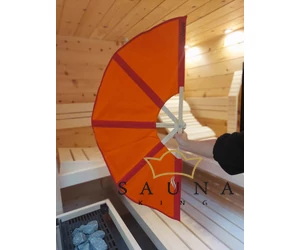 SAUNAGUT Sauna-Fächer KLEIN, ORANGE/ROT