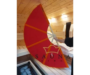 SAUNAGUT Sauna-Fächer KLEIN, ORANGE/ROT