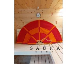 SAUNAGUT Sauna-Fächer KLEIN, ORANGE/ROT
