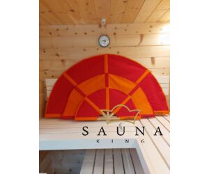 SAUNAGUT Sauna-Fächer KLEIN, ORANGE/ROT