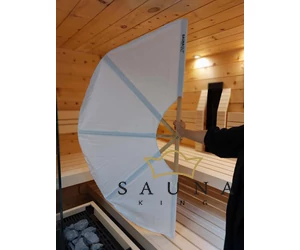 SAUNAGUT Sauna-Fächer KLEIN, WEISS