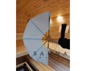 SAUNAGUT Sauna-Fächer KLEIN, WEISS