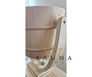 HARVIA Schwalldusche – 18 Liter Eimer aus Espe mit Seilzug und Wasseranschluss