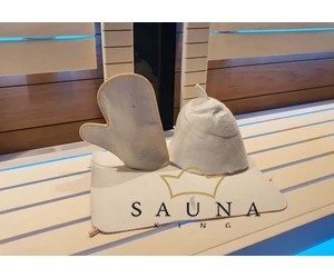 Saunasitz aus Schafwolle, Weiß