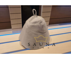 Sauna-Mütze aus Wollemischung, Weiß