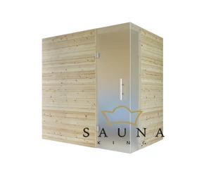 SAUNA KING Saunatür, Vollglastür, rahmenlos, Undurchsichtiges