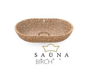 WOODIO Aufsatzwaschbecken "Soft60", ovalförmig, Kollektion "Northern Elements"
