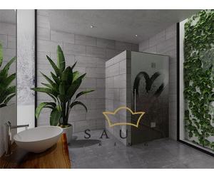 SAUNA KING Nischenlösung Glasdusche (B:120 cm H:200cm) -  in 4 Glasfarben