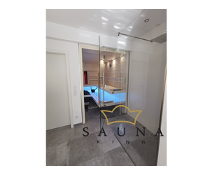 SAUNA KING Glas WALK-IN Dusche (B:100 cm H:200cm) in 4 Glasfarben