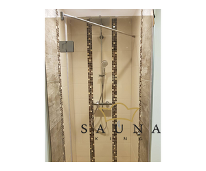 SAUNA KING Nischenlösung Glasdusche (B:100 cm H:200cm) -  in 4 Glasfarben