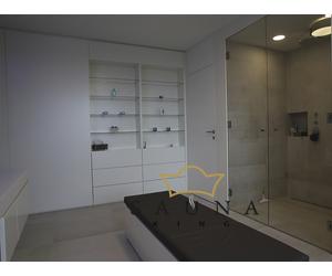 SAUNA KING Nischenlösung Glasdusche (B:120 cm H:200cm) -  in 4 Glasfarben