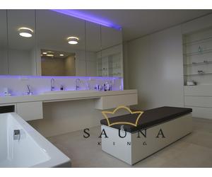 SAUNA KING Nischenlösung Glasdusche (B:120 cm H:200cm) -  in 4 Glasfarben