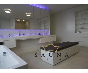 SAUNA KING Nischenlösung Glasdusche (B:120 cm H:200cm) -  in 4 Glasfarben