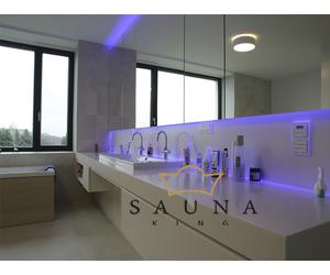 SAUNA KING Nischenlösung Glasdusche (B:120 cm H:200cm) -  in 4 Glasfarben