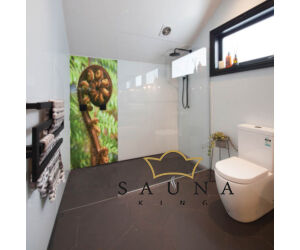 SAUNA KING Glas WALK-IN Dusche (B:100 cm H:200cm) in 4 Glasfarben