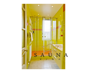 SAUNA KING Nischenlösung Glasdusche (B:120 cm H:200cm) -  in 4 Glasfarben