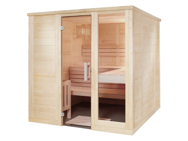 HARVIA Finnsauna Komfort Large mit Saunaofen & Steuerung 208 x 206 cm