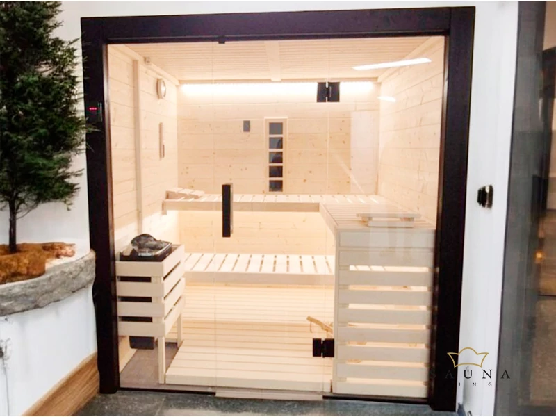 HARVIA Family Medium finn- und infrasauna, All-in Set, 196x159cm  