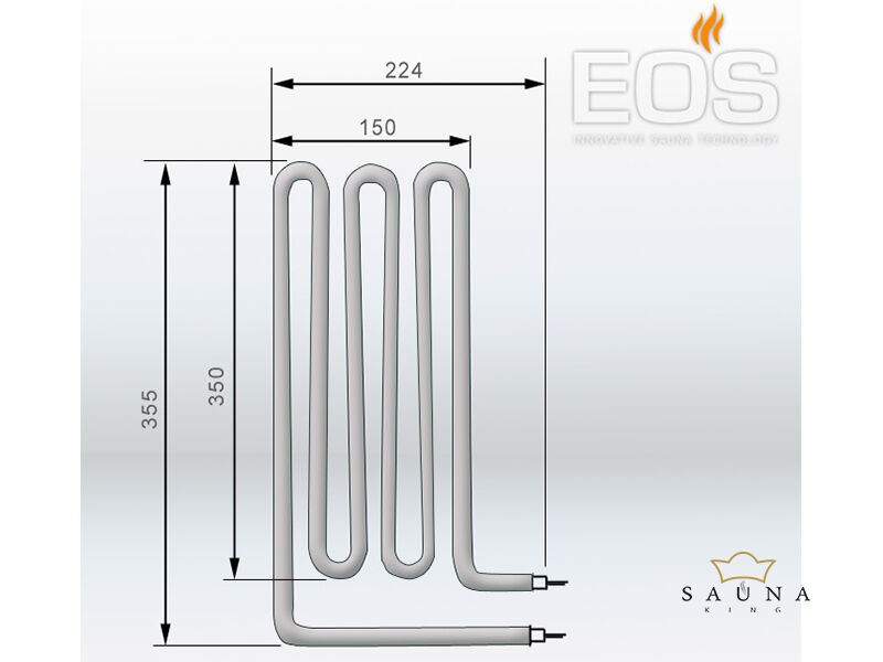EOS Ersatzheizstab für Saunaöfen - 2000 W