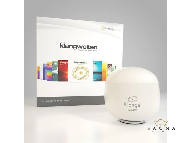Klangei next Vibrationsplayer, Pearl White, inkl. Musik-Kreation „Klangwelten”