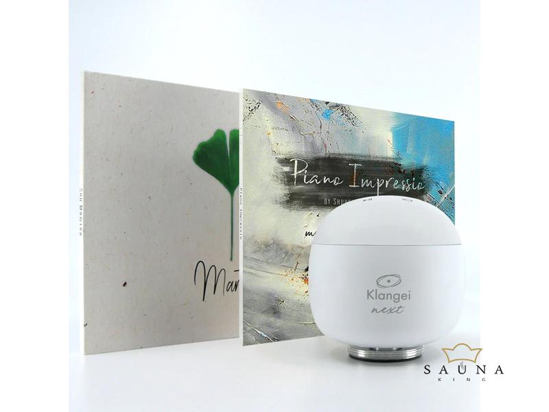 Klangei next Vibrationsplayer, Pearl White, inkl. Musik-Kreation „Piano”