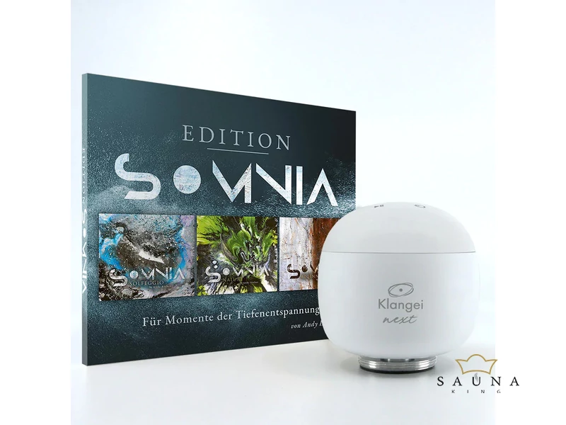 Klangei next Vibrationsplayer, Pearl White, inkl. Musik-Kreation „Somnia”