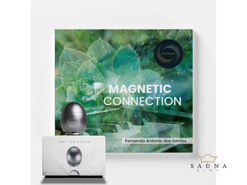 Klangei eyvo Vibrationsplayer, Platin, inkl. Musik-Kreation „Magnetic connection”