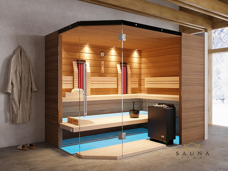 SAUNA KING Finn+Infra kombinierte Sauna Mallorca für 4-5 Personen