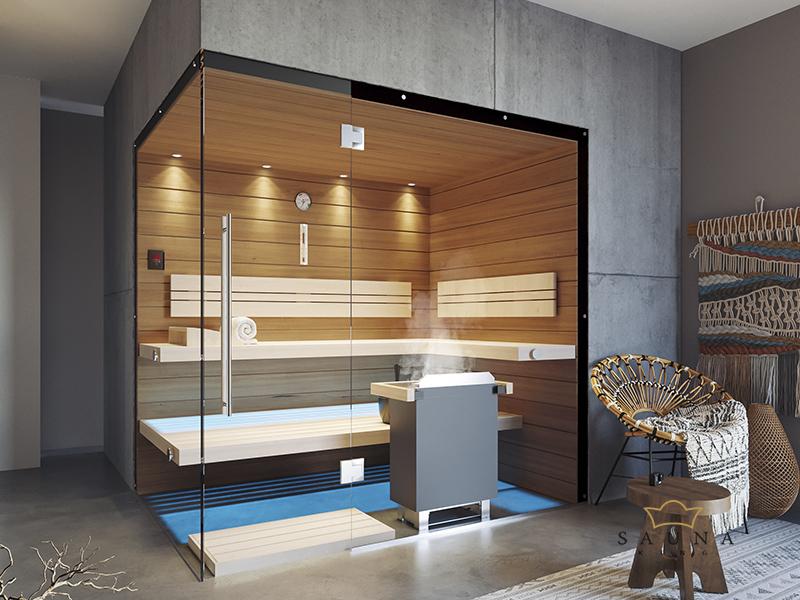 SAUNA KING Finn+Bio kombinierte Sauna Teneriffa für 2-3 Personen