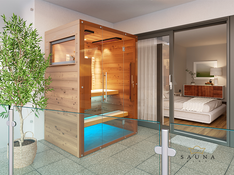 SAUNA KING Infrasauna für aussen, für 2 Personen - SAUNA KING