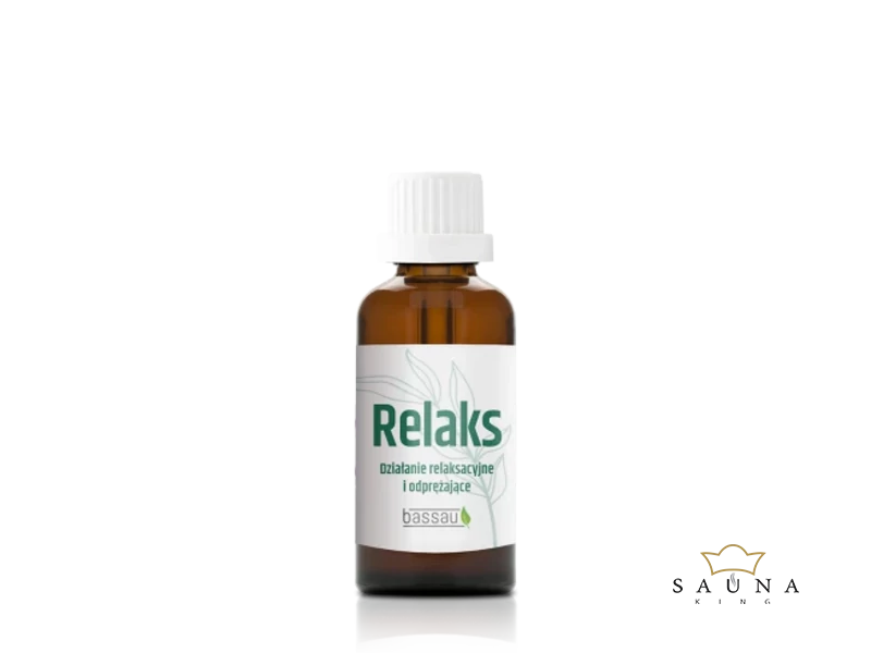 BASSAU Sauna-Ätherisches Öl „RELAKS – Entspannung”, natürliche ätherische Ölmischung für Entspannung und Stressabbau, 15 ml
