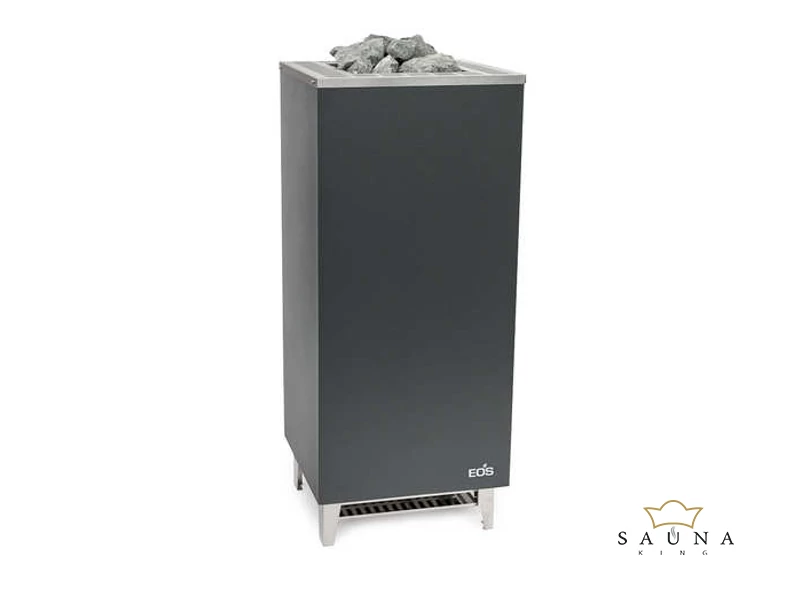 EOS Finnische Saunaofen Cubo+, 7,5 kW-12kW, Anthrazit, Stehofen