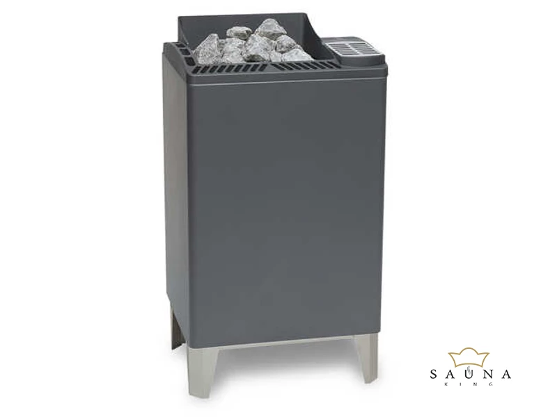 EOS Finnische Saunaofen Euro Max, 9kW-15kW, Anthrazit, Stehofen