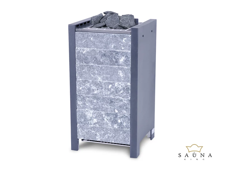 EOS Finnische Saunaofen Stone S25, 7,5 kW-9 kW, Anthrazit, Stehofen