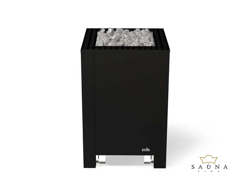 EOS Finnische Saunaofen Blackrock, 12kW-18kW, Schwarz, Stehofen