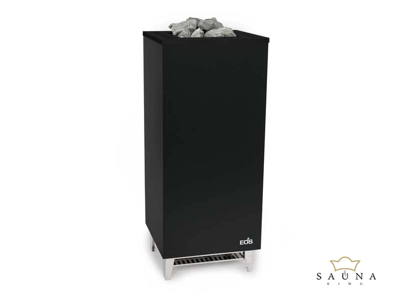 EOS Finnische Saunaofen Cubo+, 7,5 kW-12kW, Schwarz, Stehofen