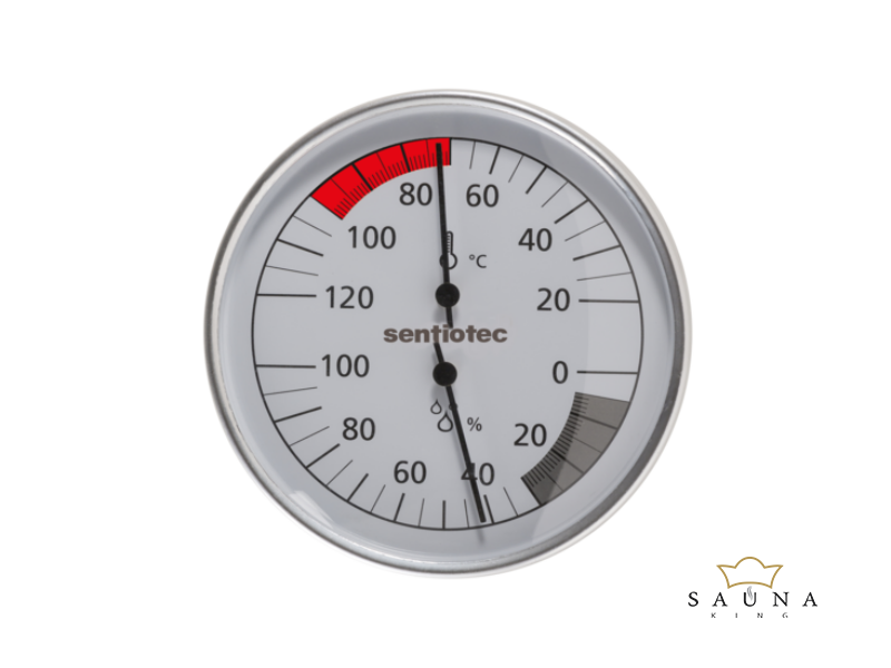 Sauna Thermo- und Hygrometer Basic 130 mm Durchmesser