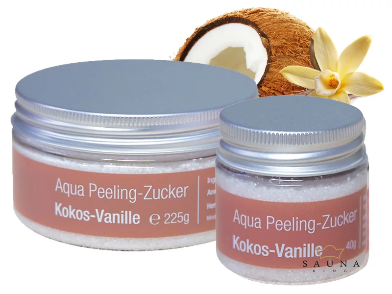 Aqua Peeling-Zucker, Kokos-Vanille, in 2 Optionaler Größen