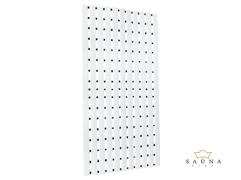 Hygienematte Sauna Bodenrost „Hart PVC” 40 x 80 cm, Weiß