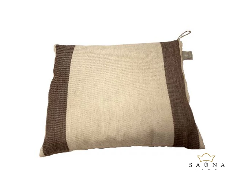 EMENDO Saunakissen, beige-braun gestreift