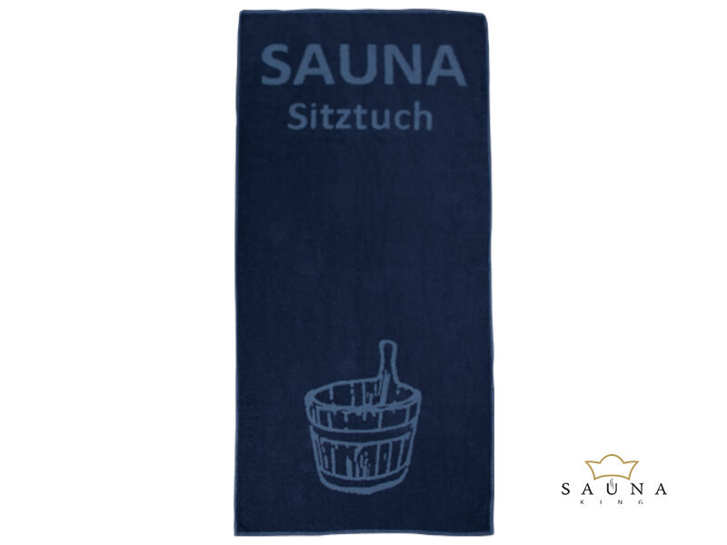 Sauna-Sitztuch "Suomi", 70 x 145 cm, dunkelblau