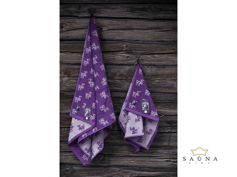 Pikkupuoti Badetuch 70x140cm aus 100% Baumwolle, violett